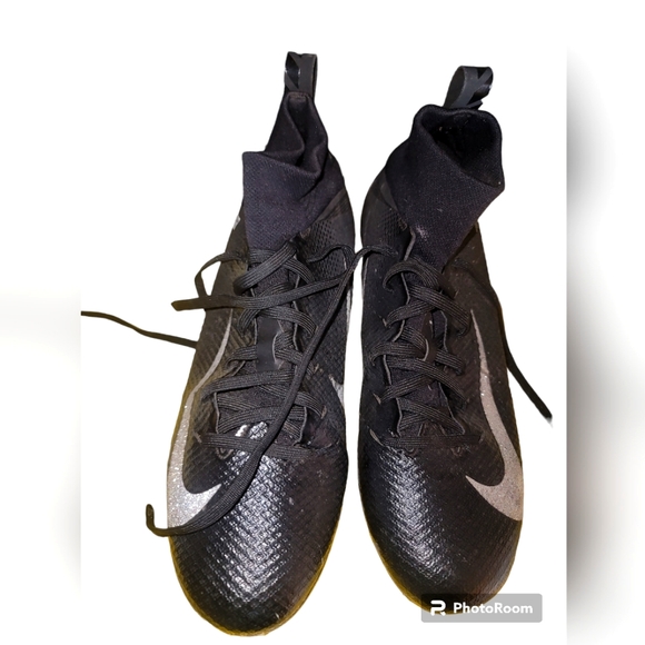 Nike Men's Vapor Untouchable Pro 3 Cleat - AO3022 010 - Black / Silver - Size: 7 - Picture 1 of 4